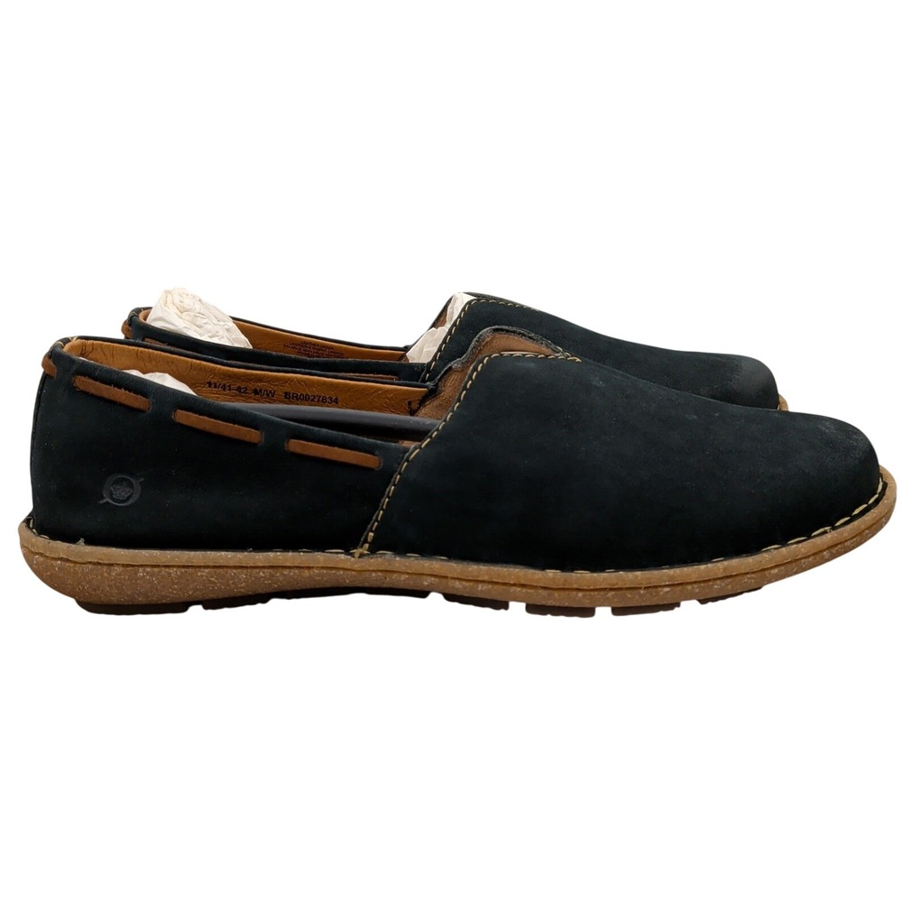 Born Naya Navy Sailor Blue Nubuck Leather Loafers BR0027834 Womens 11